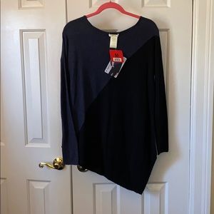 Matty M asymmetrical winter blouse